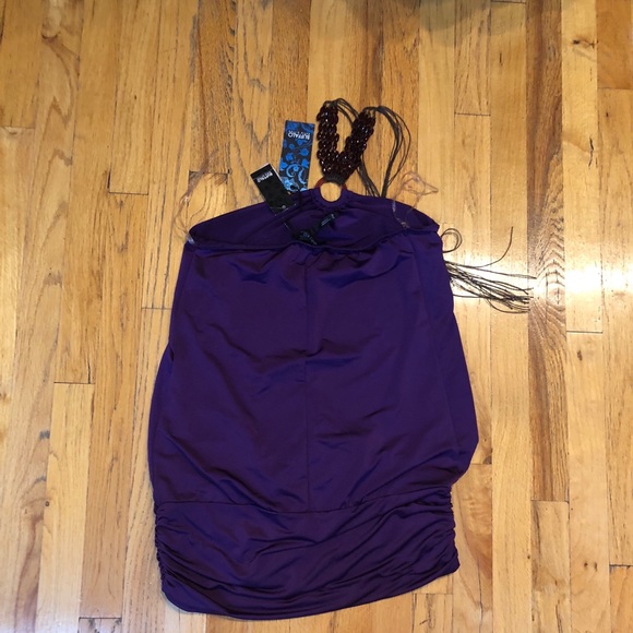 Buffalo David Bitton Purple Halter Top Size XL - Picture 4 of 4